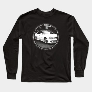 TOYOTA CHASER JZX100 Black 'N White 4 (Black Version) Long Sleeve T-Shirt